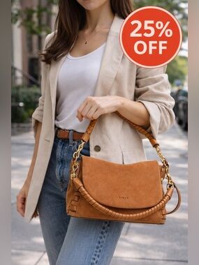 Aimee Kestenberg Zen Convertible Crossbody / Brown Suede Crossbody Bag